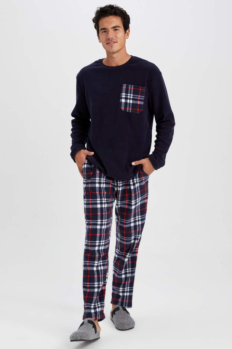Regular Fit Uzun Kollu Polar Pijama Takımı