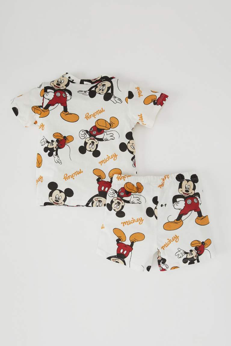 Regular Fit Short Sleeve Mickey & Minnie Print Pyjama Set