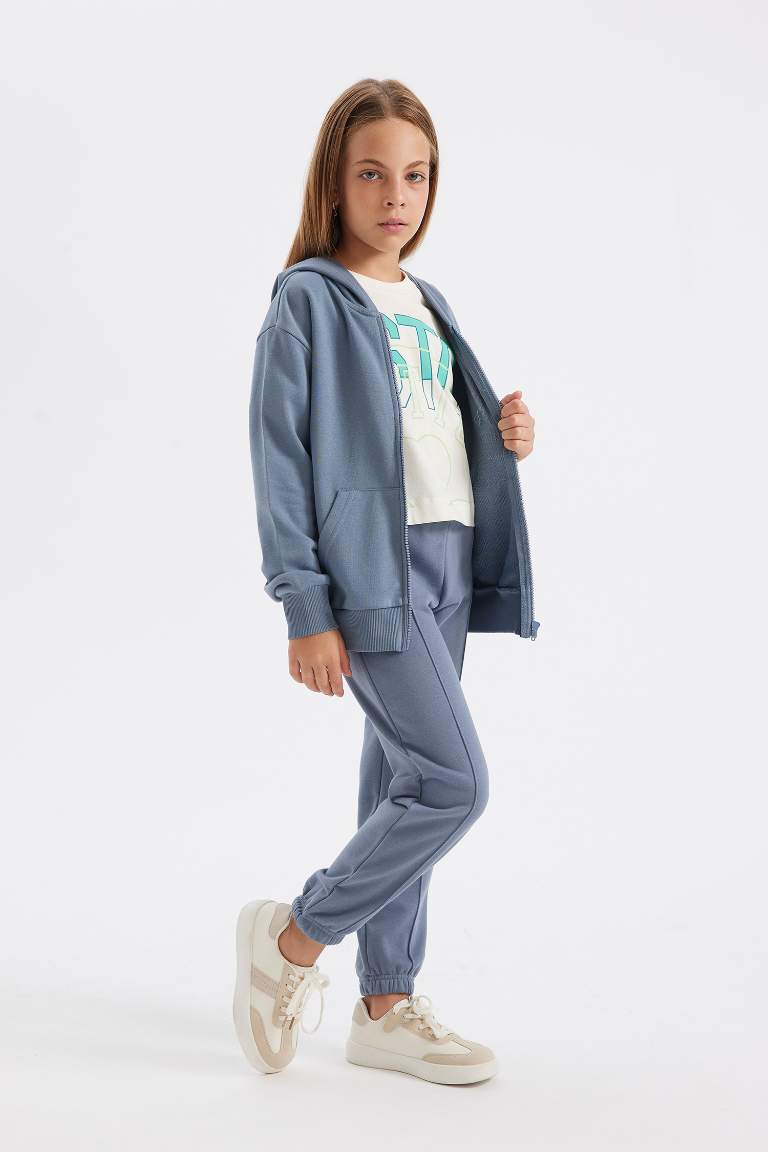 Jogging à coupe standard, Taille et chevilles élastiques avec poches pour fille