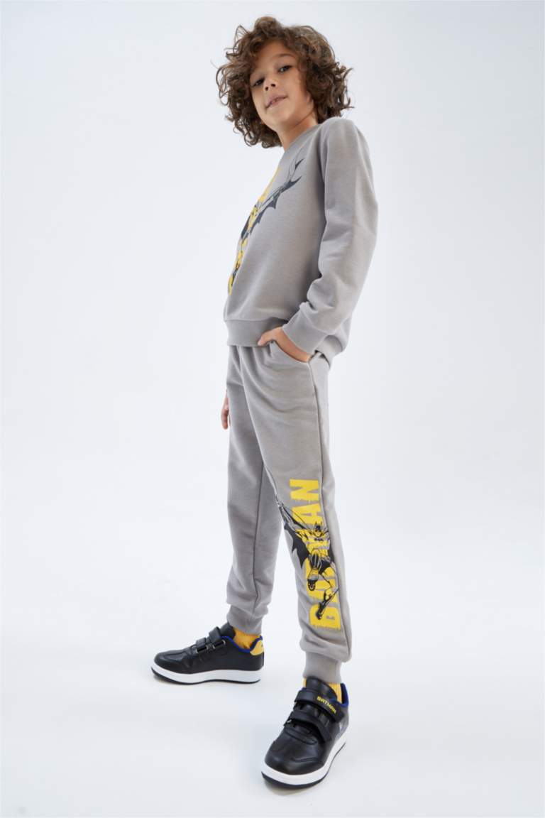 Erkek Çocuk Batman Sweatshirt Eşofman Altı 2'li Takım