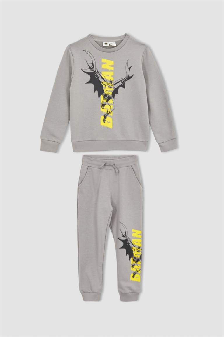 Erkek Çocuk Batman Sweatshirt Eşofman Altı 2'li Takım