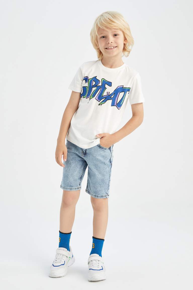 Boy Regular Fit Midi Jean Short