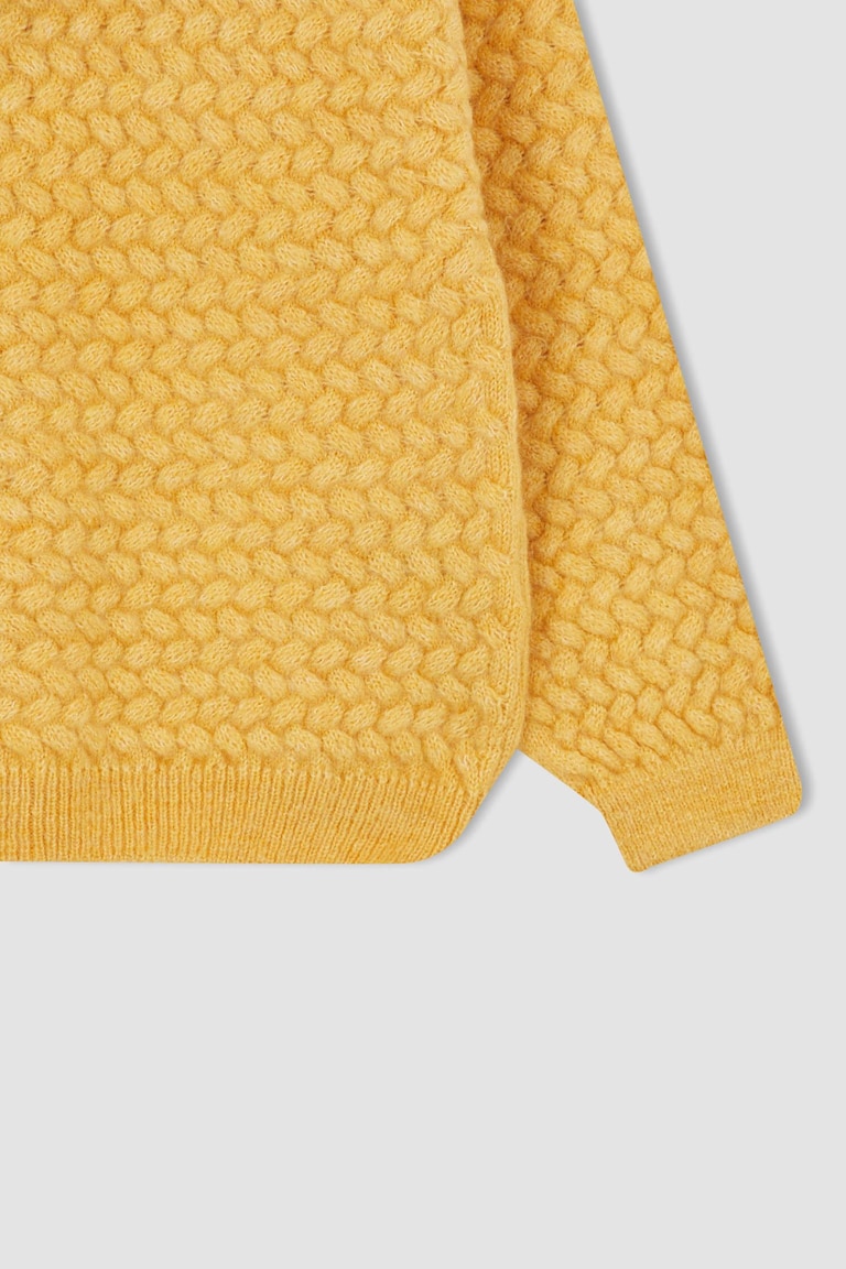 NAME IT Nkfsalemma Pull Tricot Fille - Col Haut Fermeture Éclair - Confort Doux Et Chaud