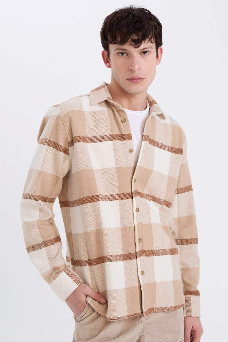 Regular Fit Woodcutter Plaid Long Sleeve Shirt