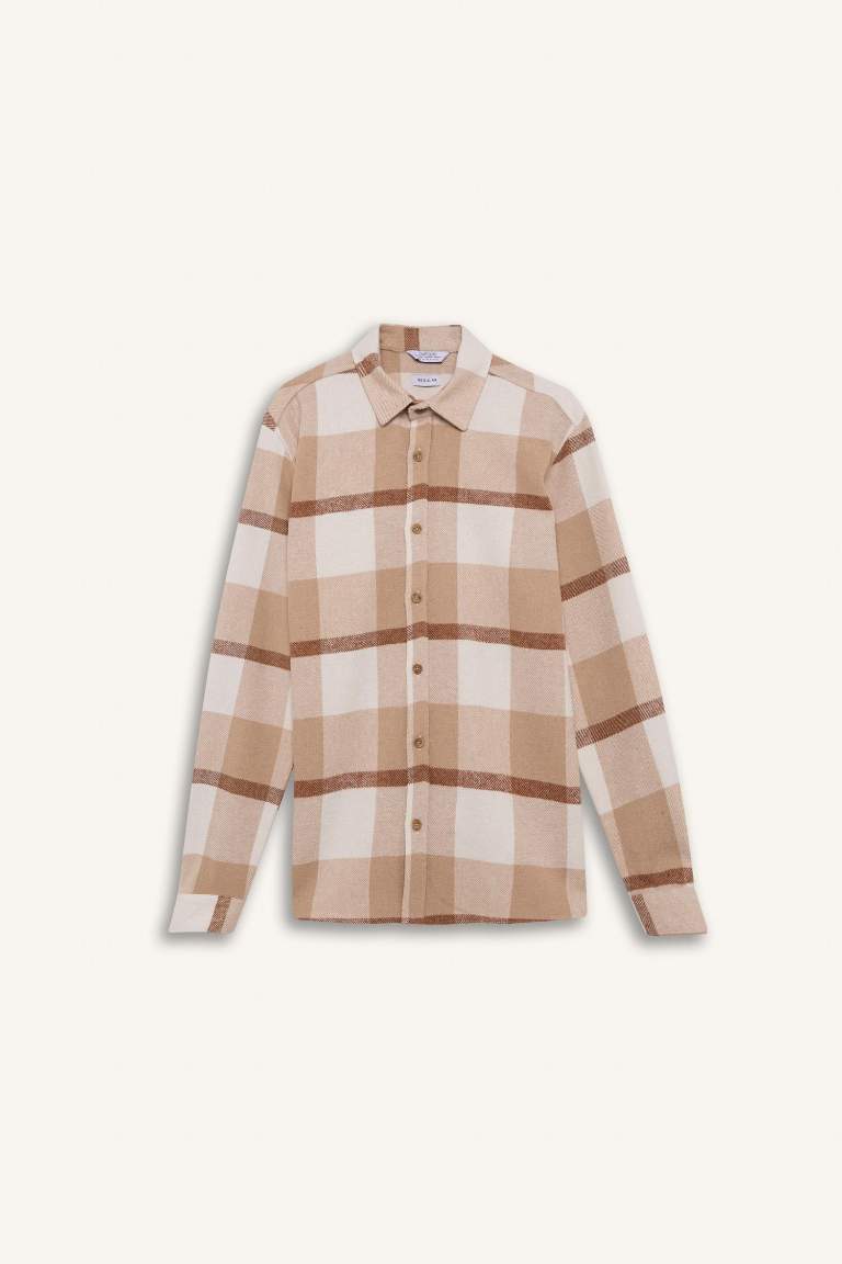 Regular Fit Woodcutter Plaid Long Sleeve Shirt