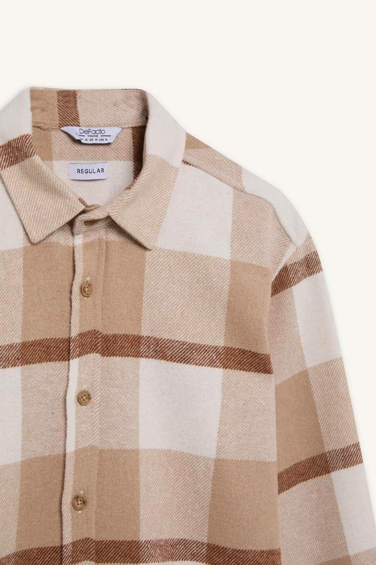 Regular Fit Woodcutter Plaid Long Sleeve Shirt