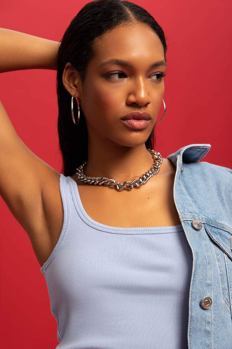 Slim Fit Strappy Crop Vest