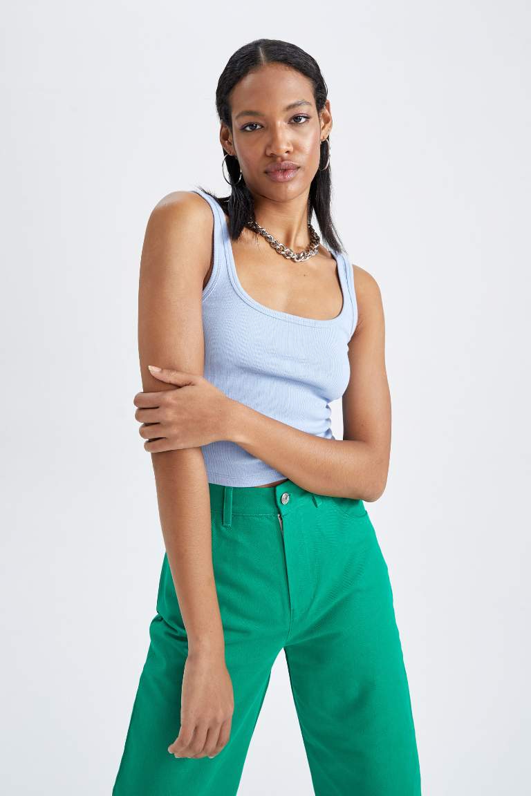 Slim Fit Strappy Crop Vest