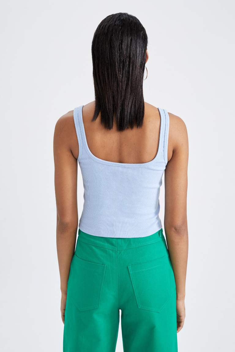 Slim Fit Strappy Crop Vest