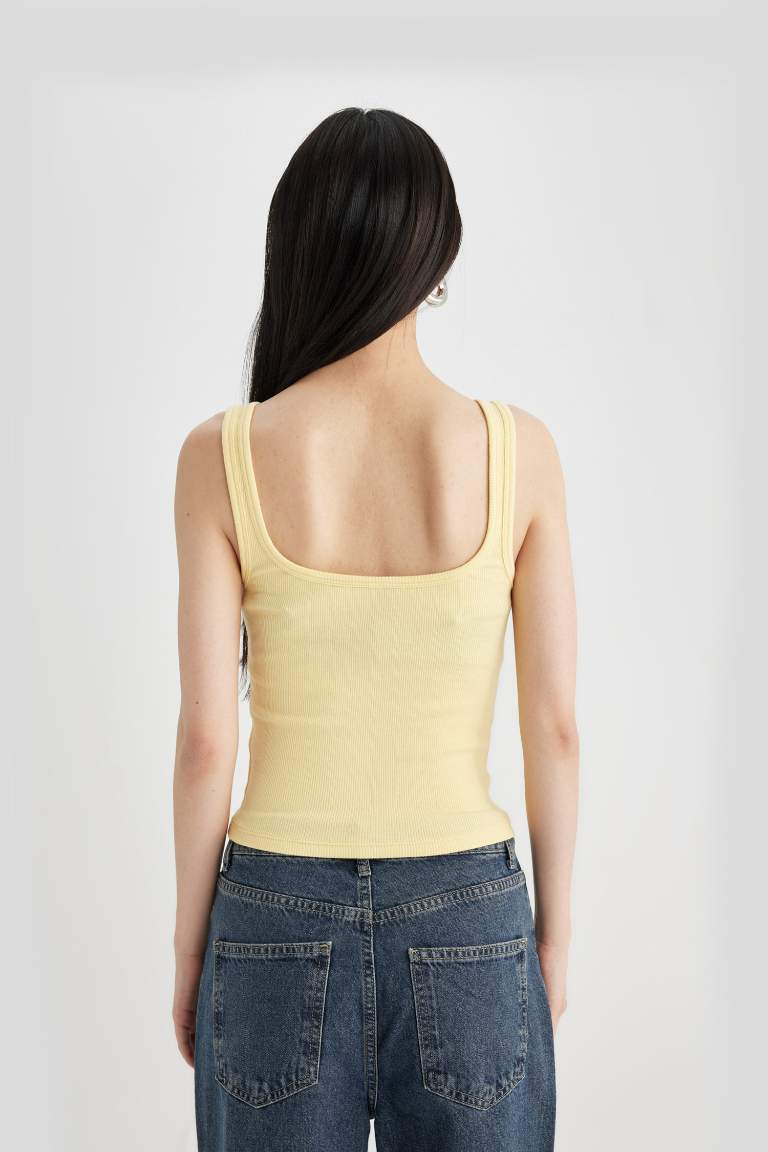 Slim Fit Camisole Square Collar Tank Top