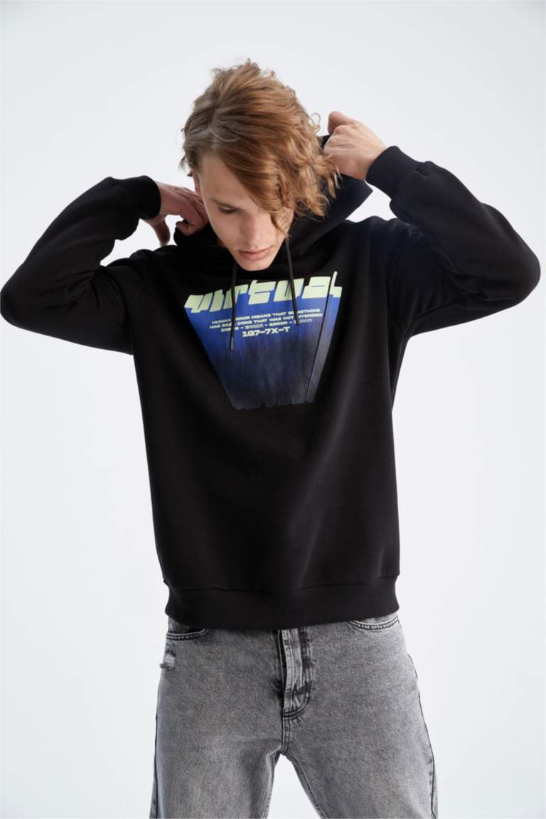 Sweat à Capuche Hoodie A10 noir logos blanc/rouge - Achat vente pas