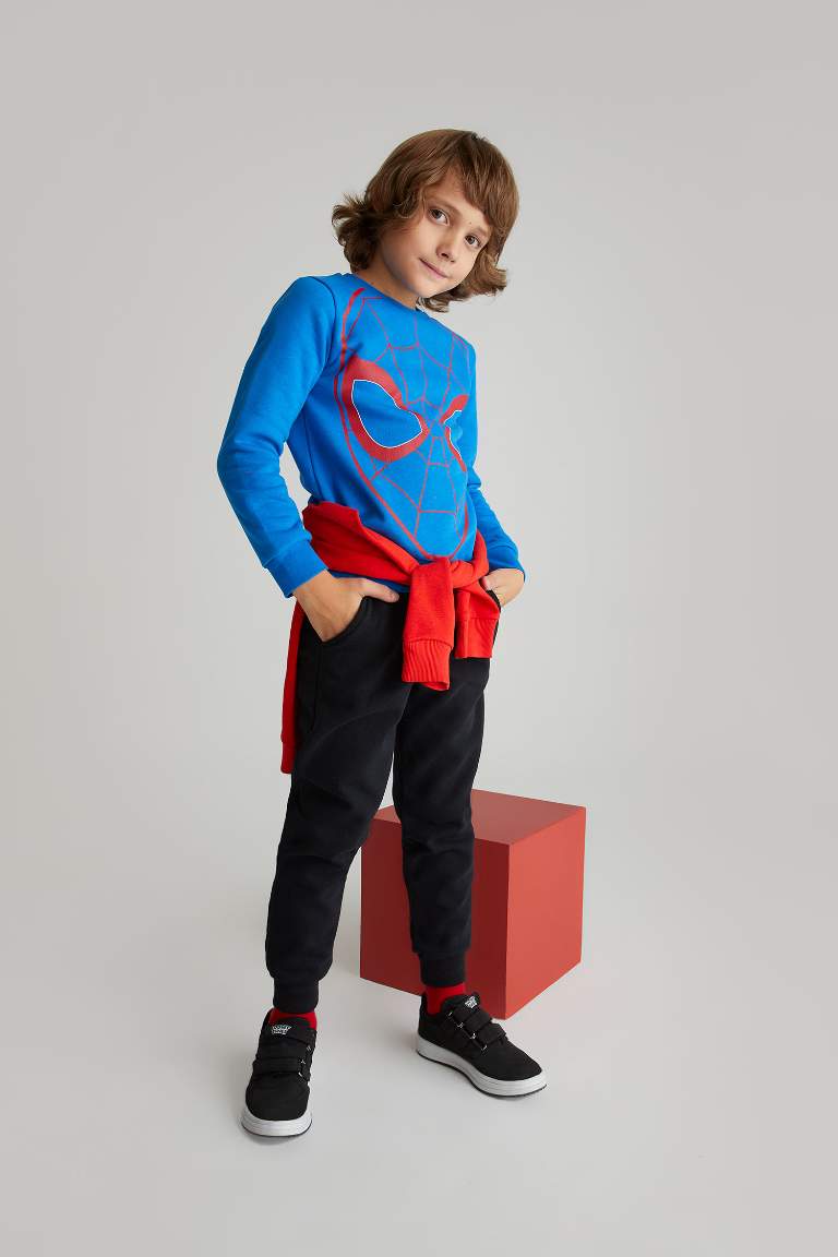Erkek Çocuk Marvel Spiderman Bisiklet Yaka Sweatshirt