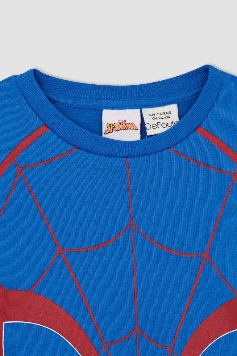 Erkek Çocuk Marvel Spiderman Bisiklet Yaka Sweatshirt