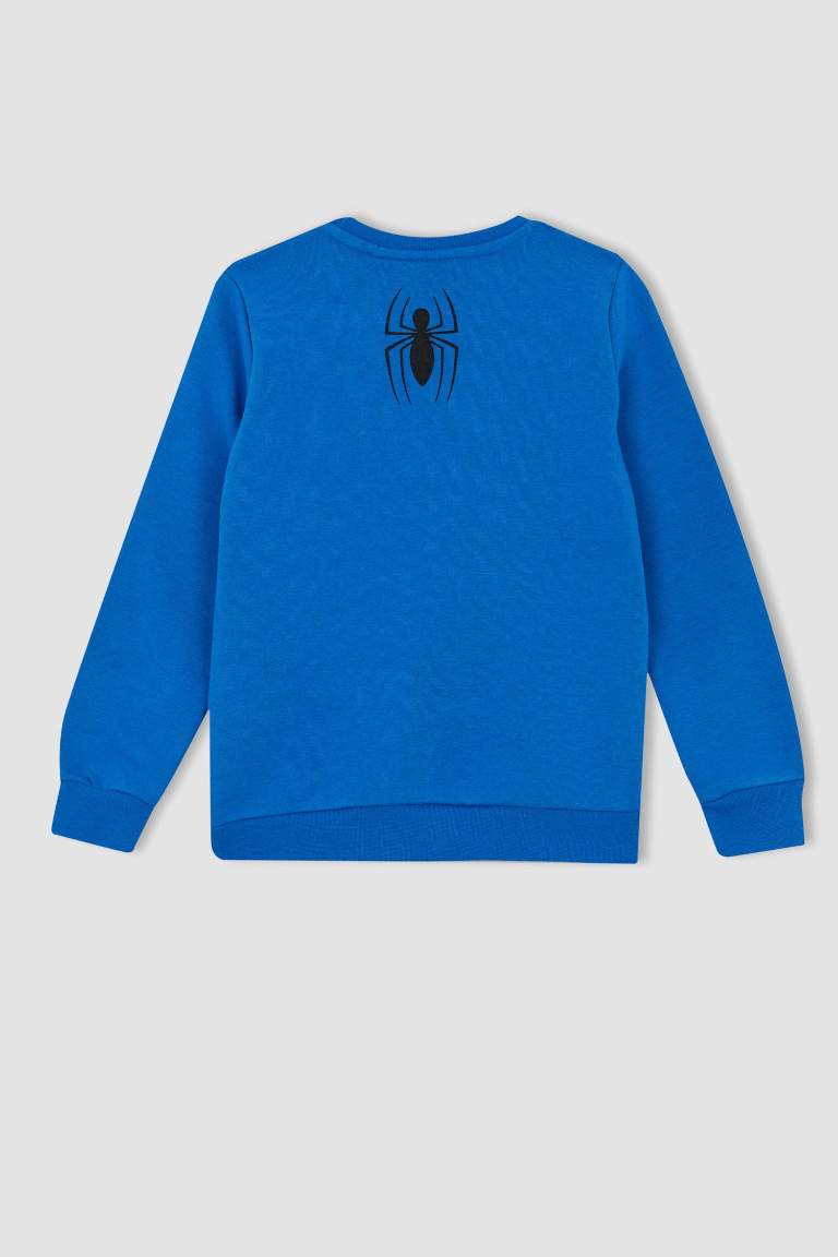 Erkek Çocuk Marvel Spiderman Bisiklet Yaka Sweatshirt
