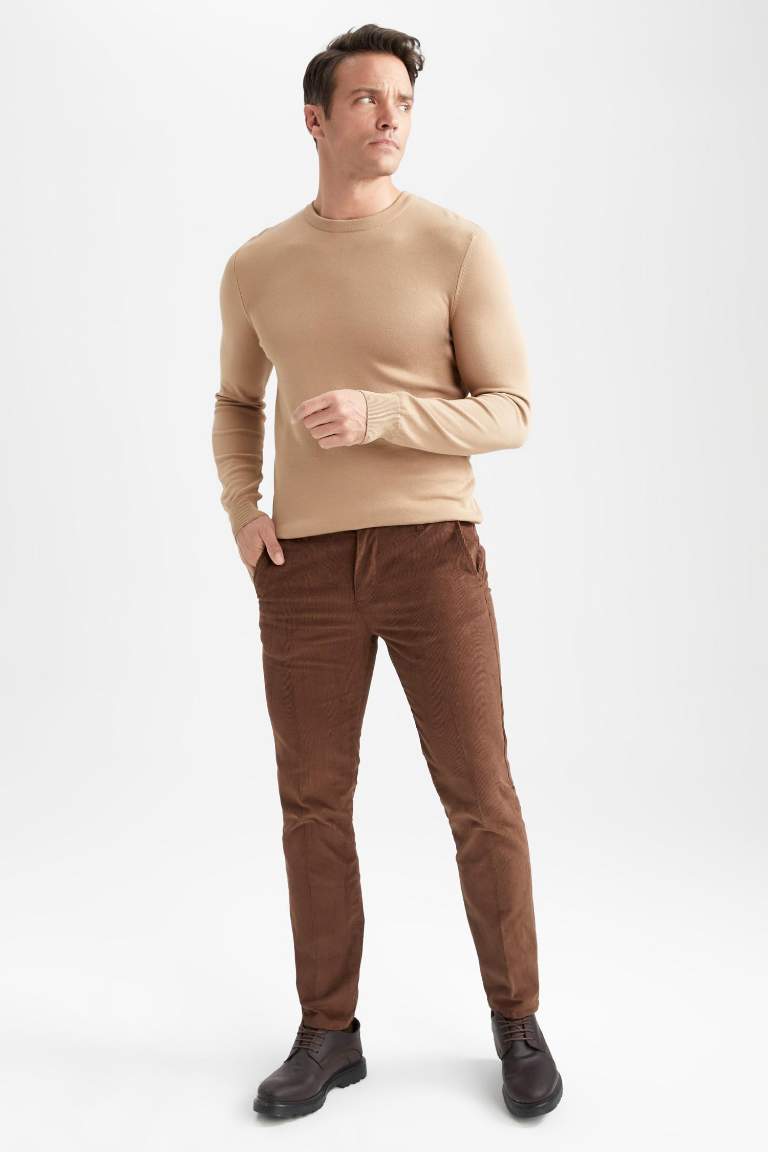 Regular Fit Kadife Pantolon
