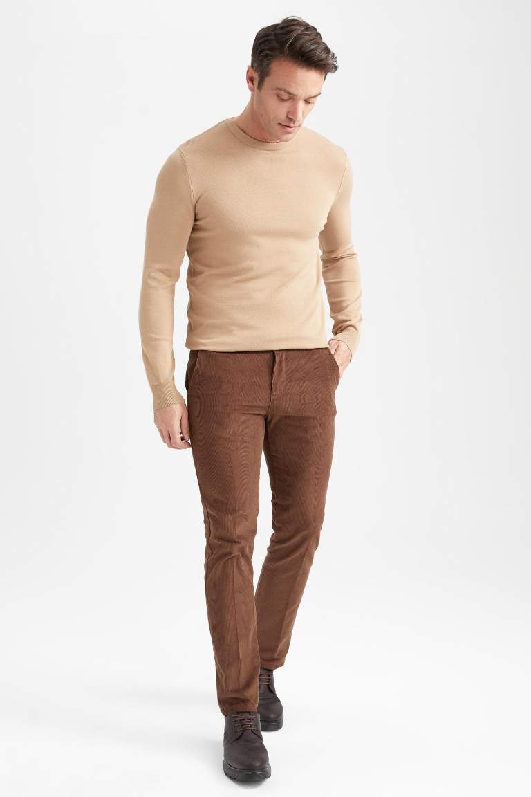 Regular Fit Kadife Pantolon