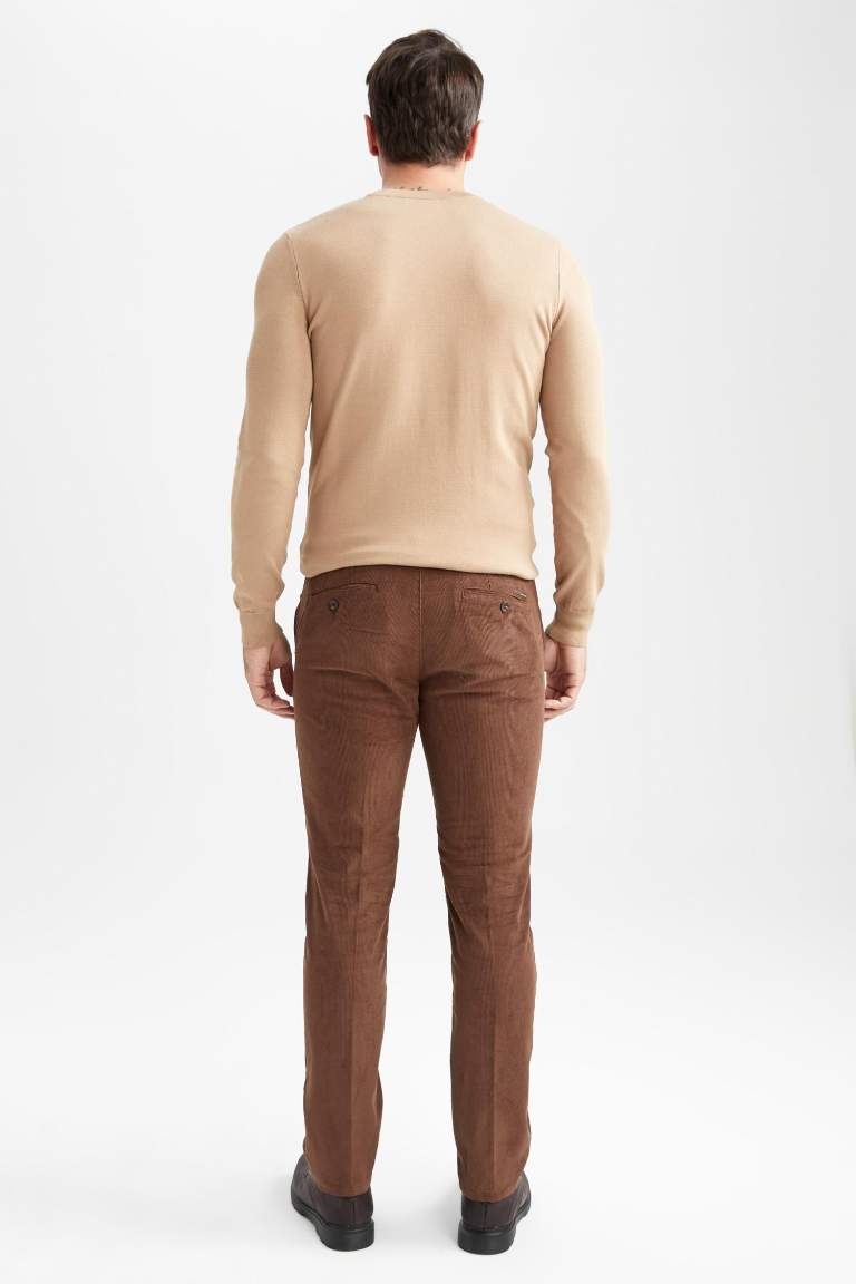 Regular Fit Kadife Pantolon