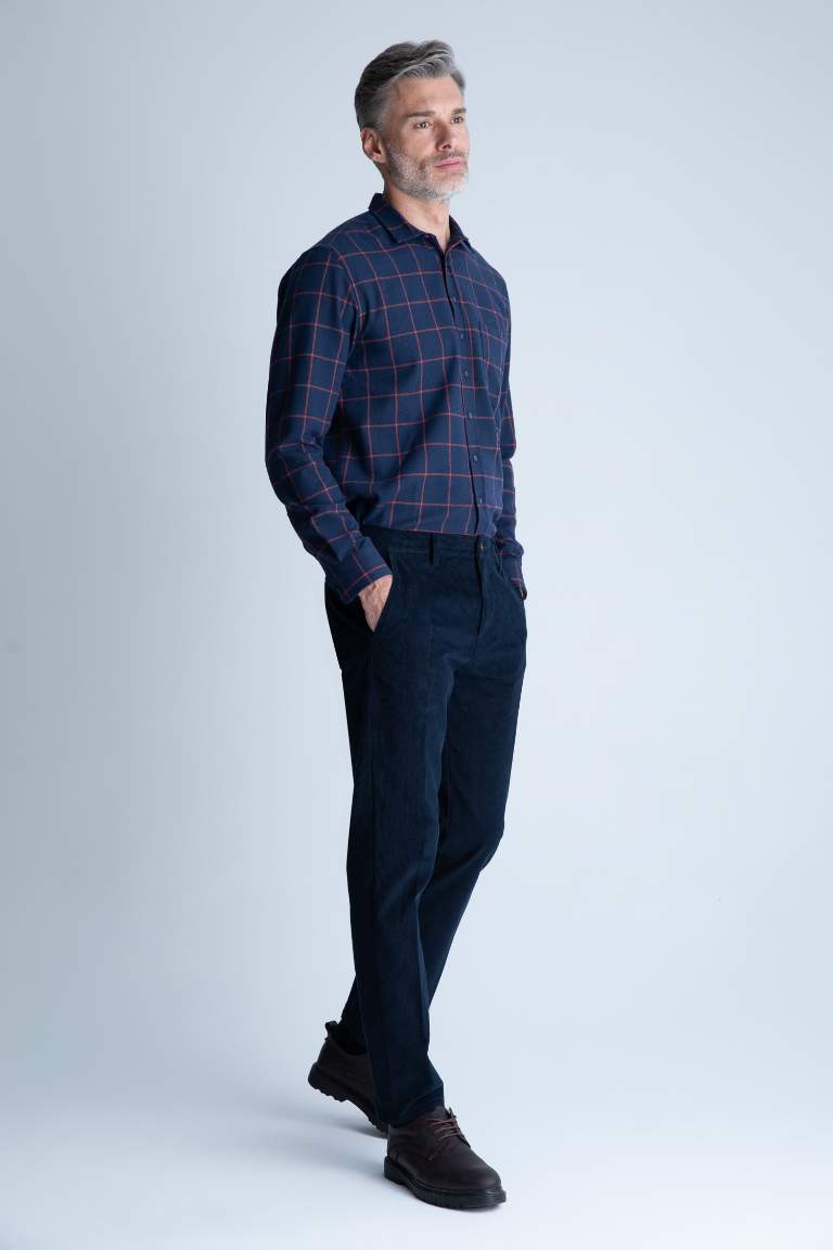Regular Fit Kadife Pantolon