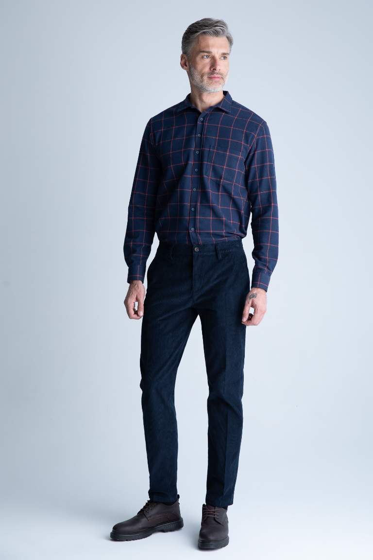 Regular Fit Kadife Pantolon