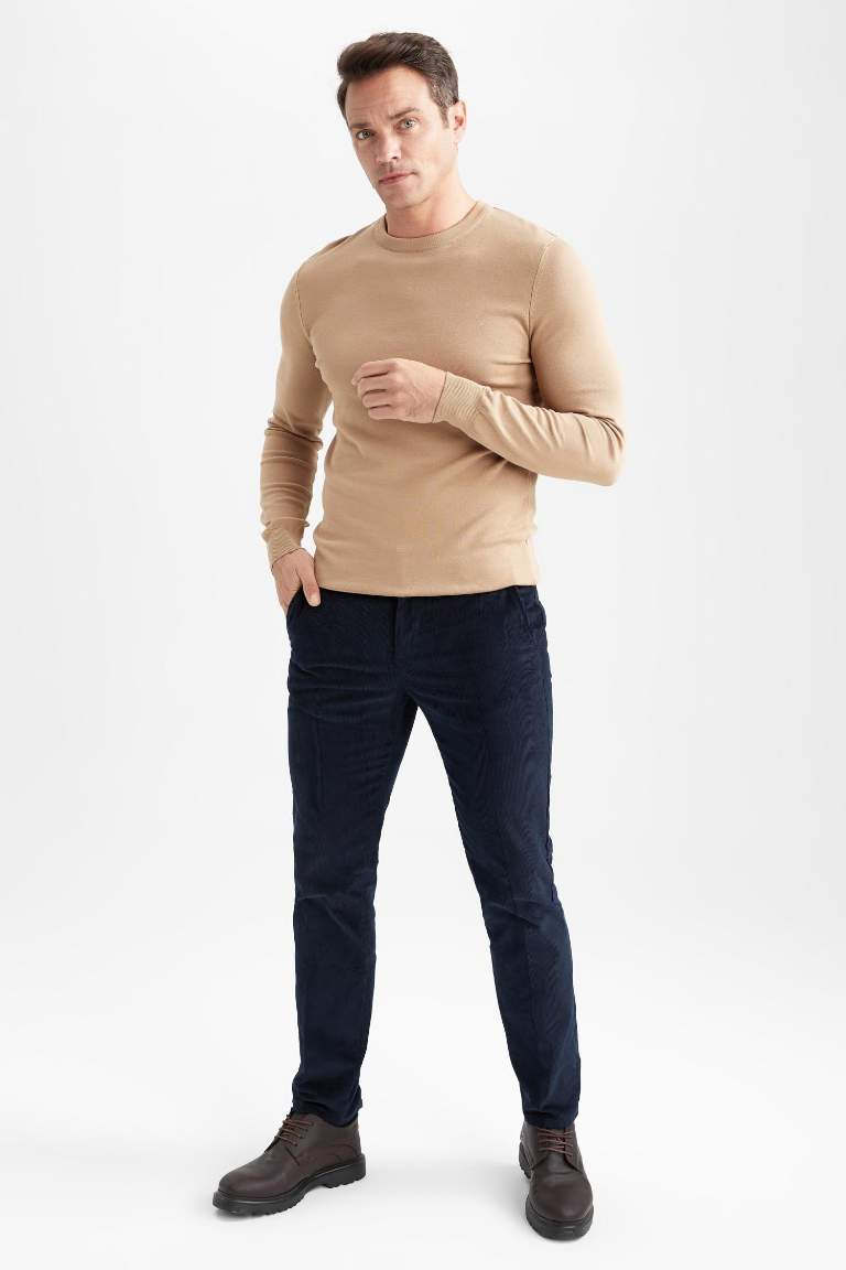 Regular Fit Kadife Pantolon