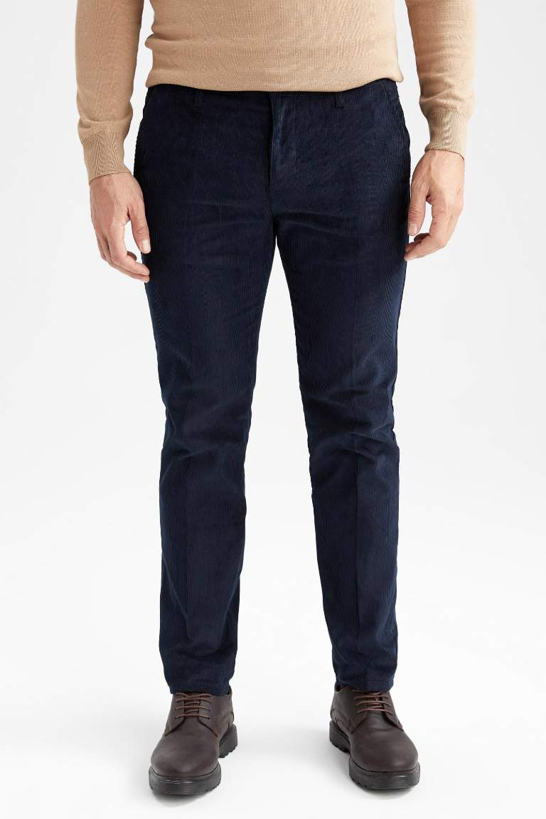 Regular Fit Kadife Pantolon