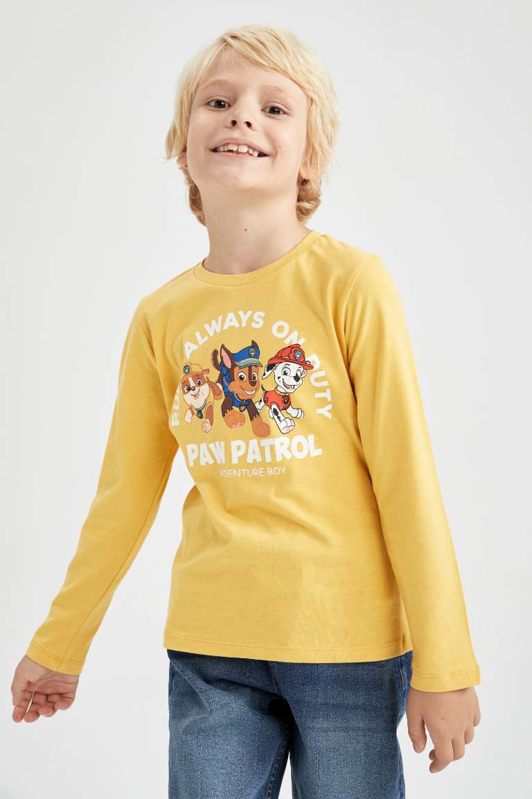 Erkek Çocuk PAW Patrol Bisiklet Yaka Uzun Kollu Tişört