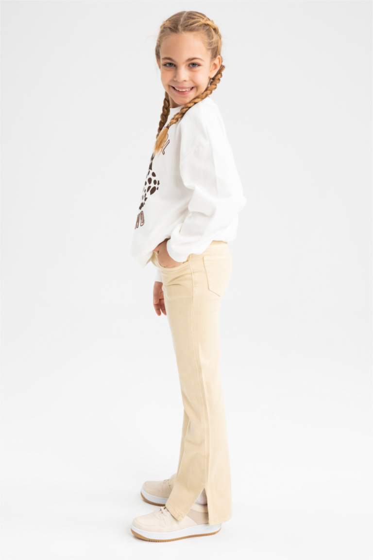 بنطلون شارلستون بناتي برجل واسع