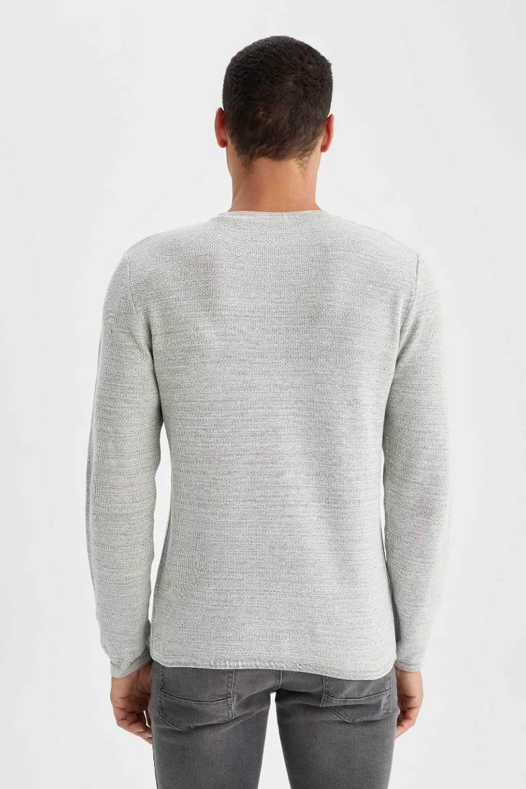 Grey MAN Regular Fit Crew Neck Reversible Knitwear Sweater 2556629 ...