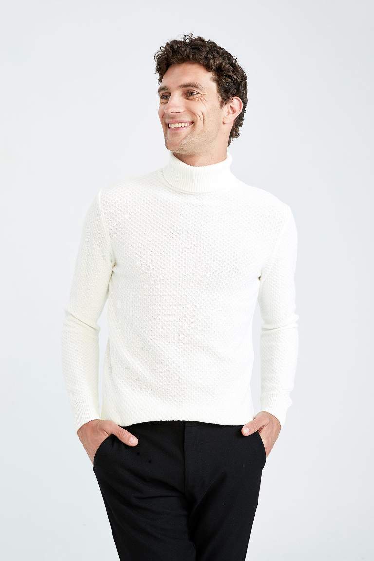Regular Fit Turtleneck Pullover