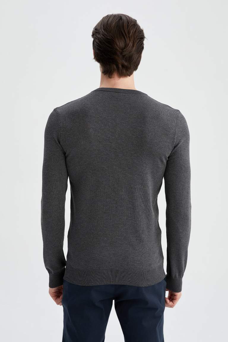Premium Regular Fit V Yaka Triko Kazak