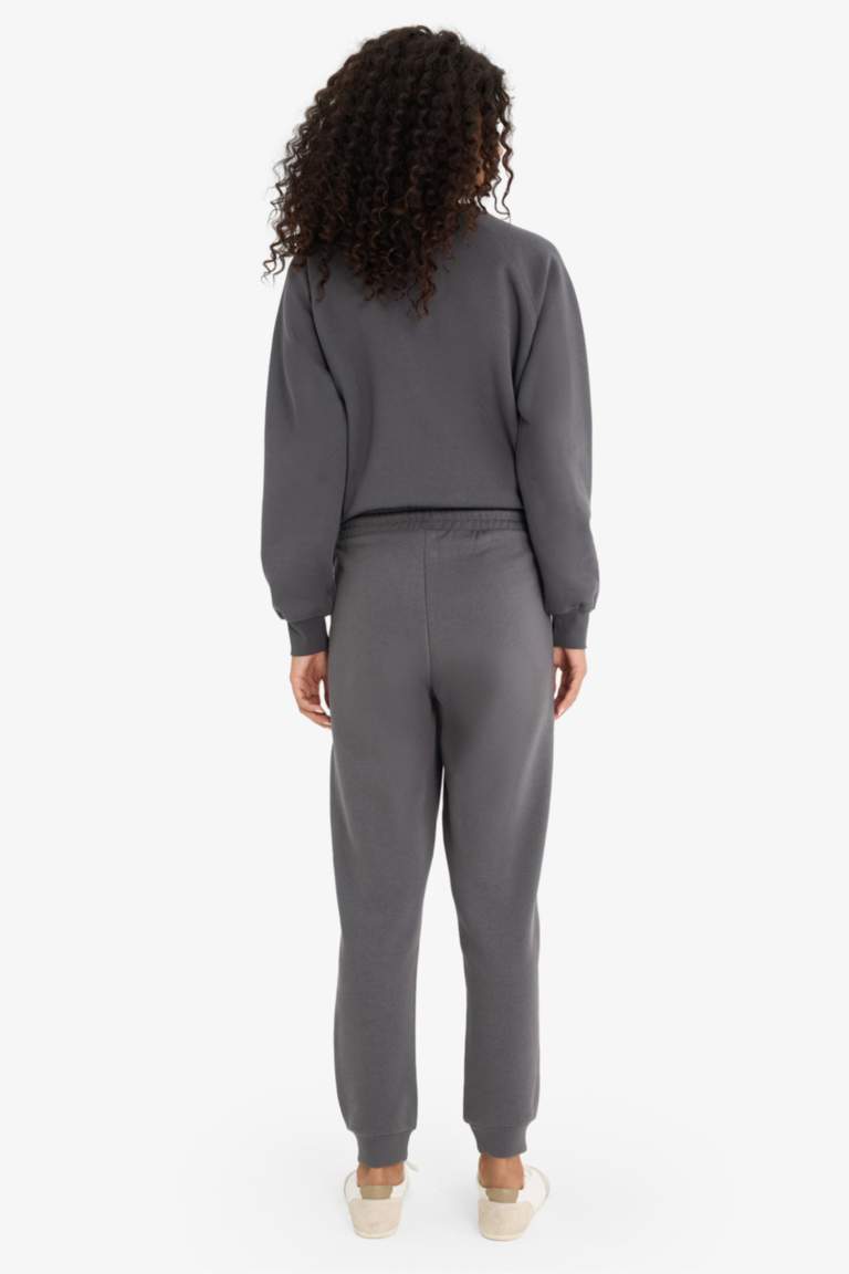 Pantalon Jogging épais basique à taille haute et poches