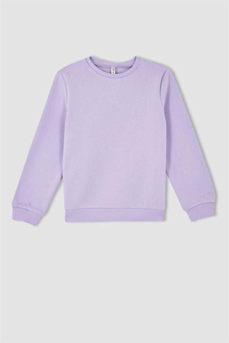 Қыздарға қалыпты пішім дөңгелек жаға Свитер