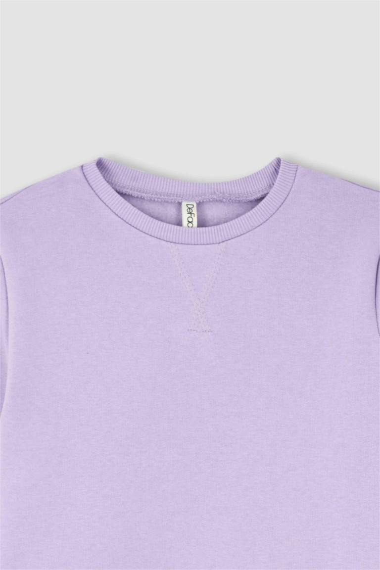 Қыздарға қалыпты пішім дөңгелек жаға Свитер