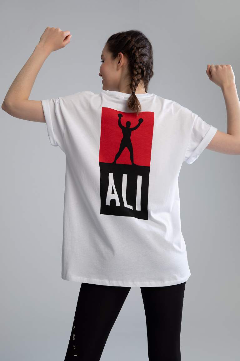 DeFactoFit Muhammed Ali Oversize Fit Kısa Kollu %100 Pamuk Tişört