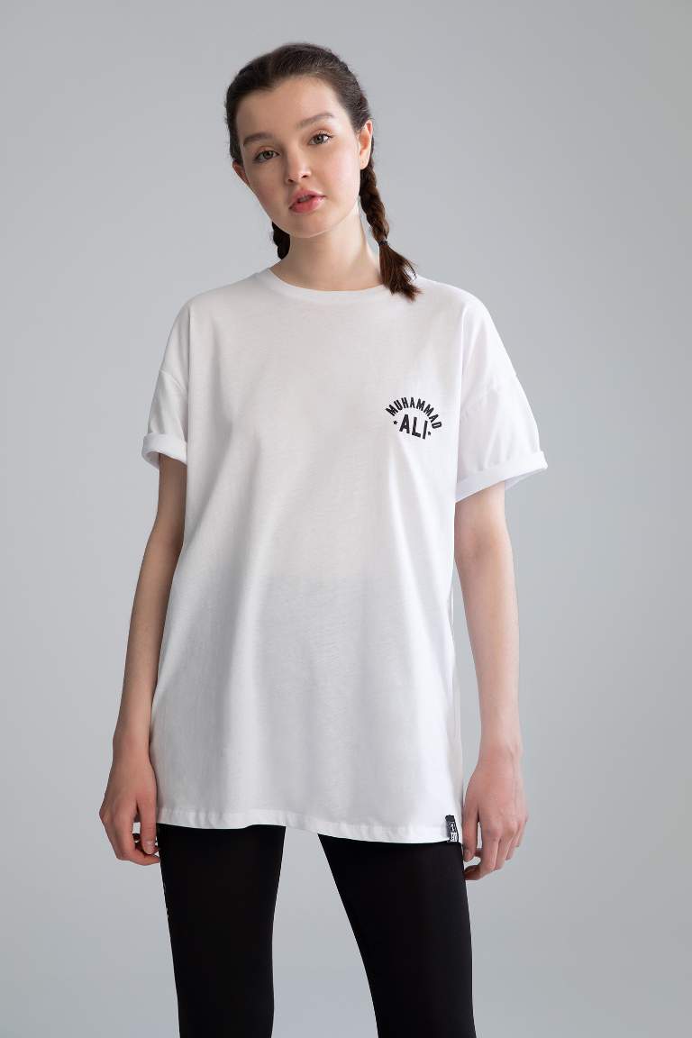 DeFactoFit Muhammed Ali Oversize Fit Kısa Kollu %100 Pamuk Tişört