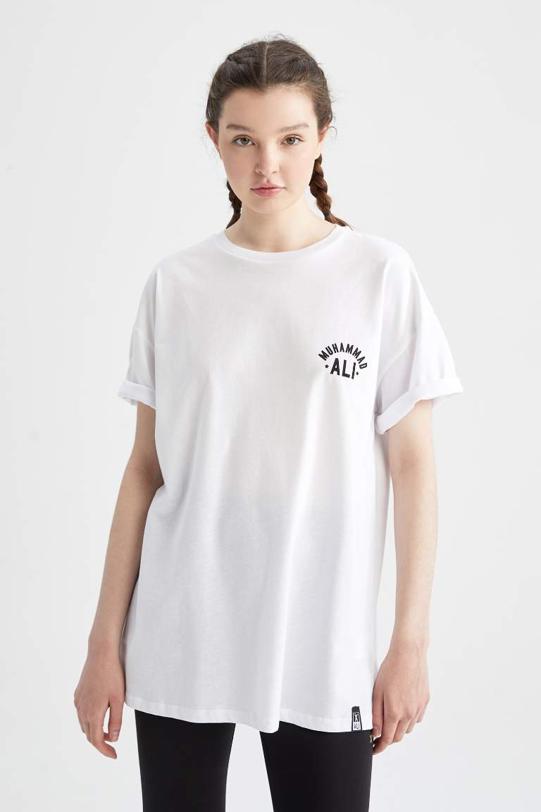 DeFactoFit Muhammed Ali Oversize Fit Kısa Kollu %100 Pamuk Tişört