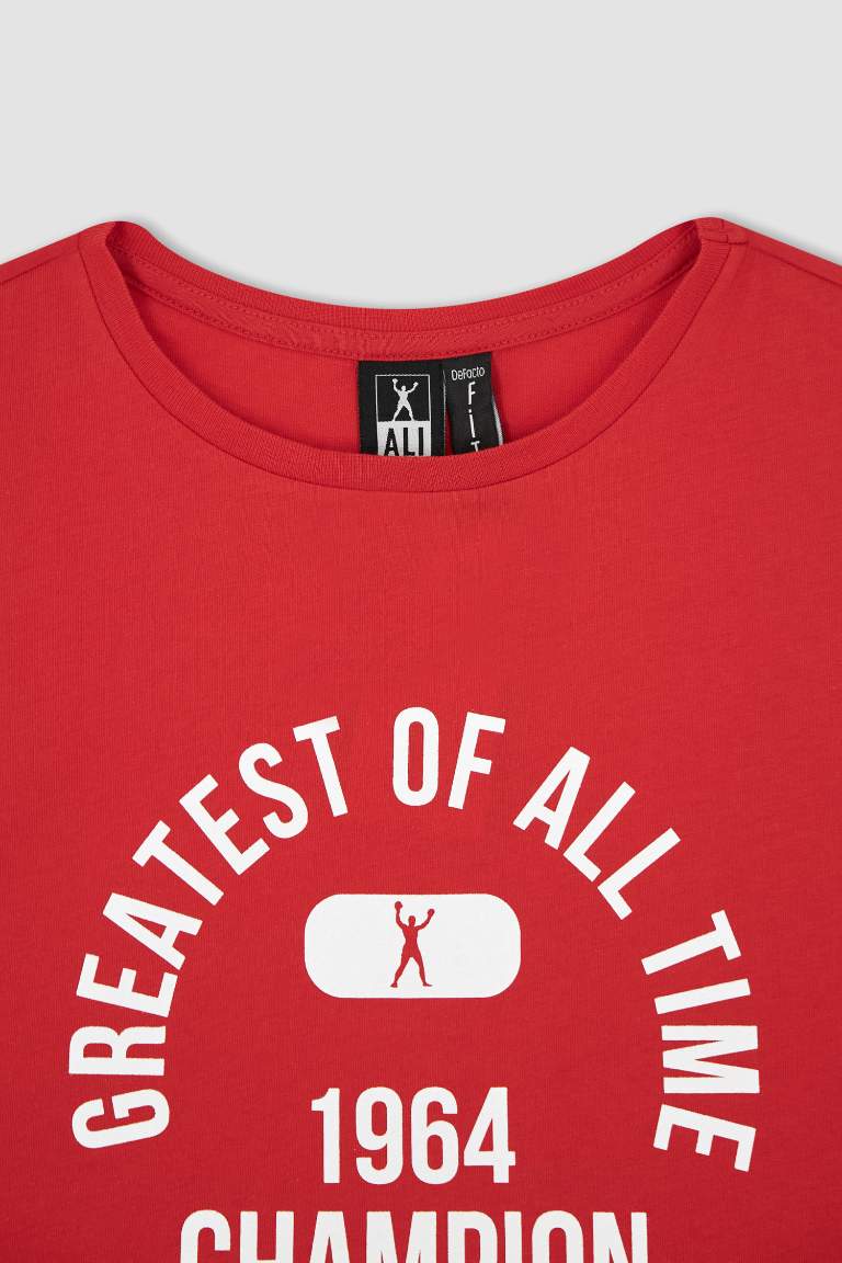 Defacto Fit Muhammed Ali Licensed Cotton Crop Top