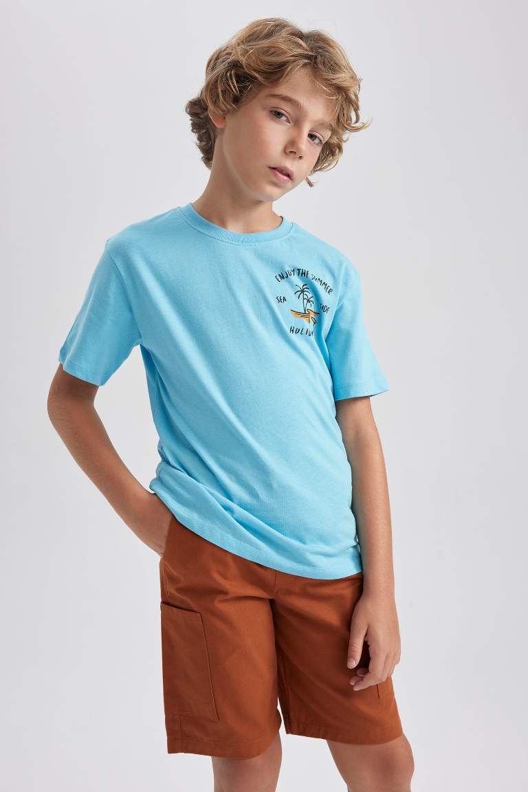 Boy Regular Fit Gabardine Shorts