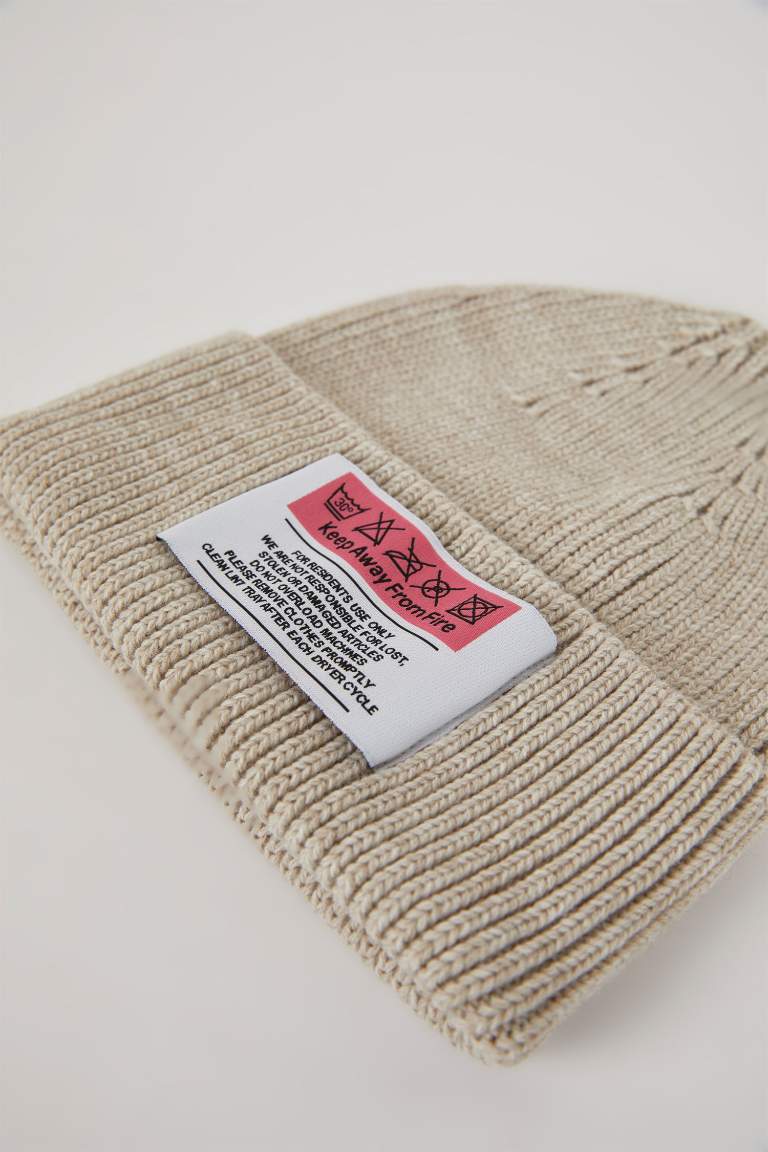 Women Label Printed Knitwear Beret