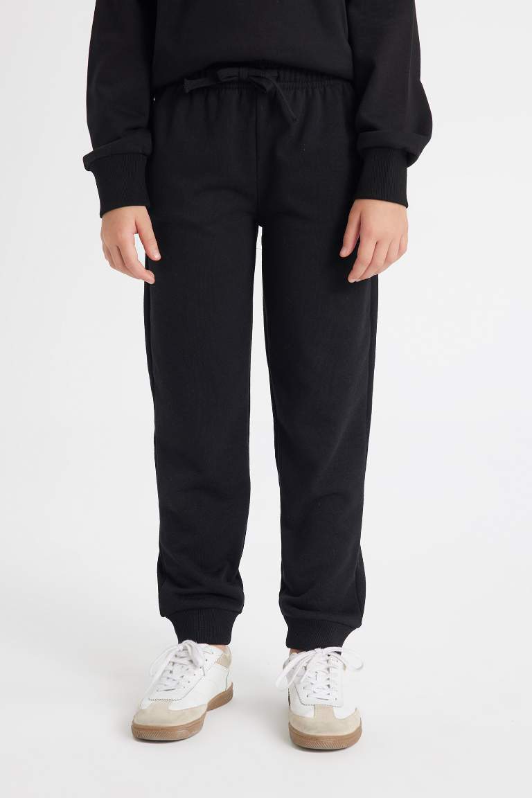 Girl Jogger Standard Fit Black School Sweatpants