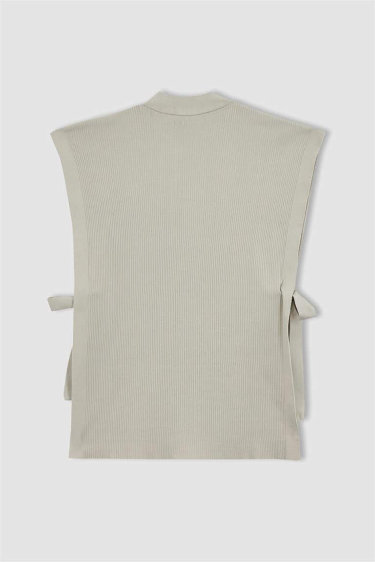 بلوفر كت قصة عادية بياقة مستديرة