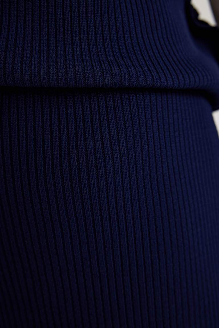Relax Fit Rahat Kalıp Basic Düz Casual Triko Pantolon