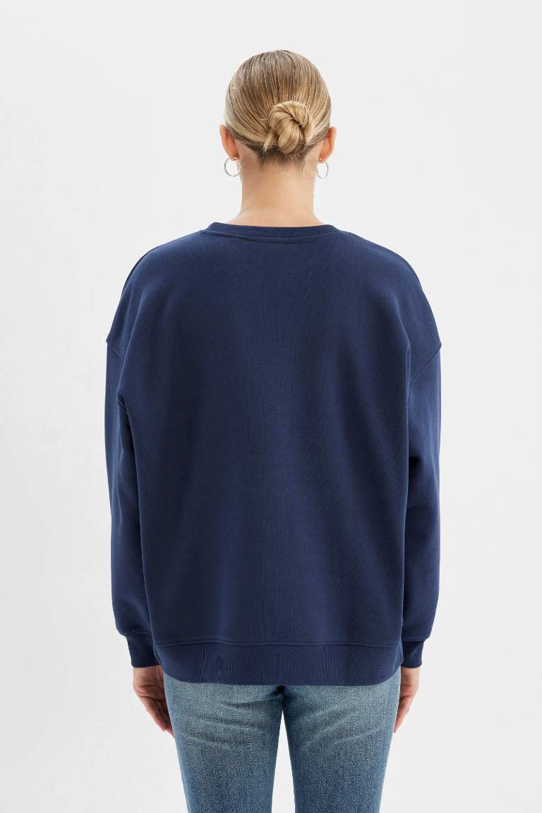 Sweat-shirt Oversize à Col rond et manches longues