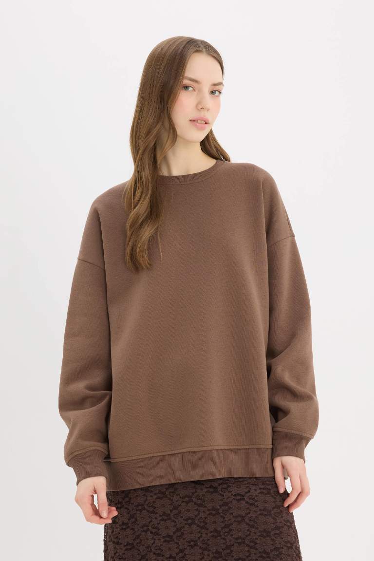 Sweatshirt oversize basique à col rond