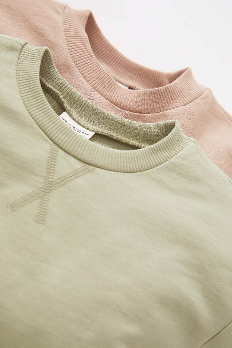 2 piece Regular Fit Crew Neck Sweatshirt