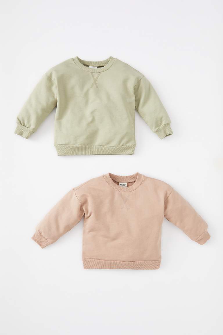 2 piece Regular Fit Crew Neck Sweatshirt