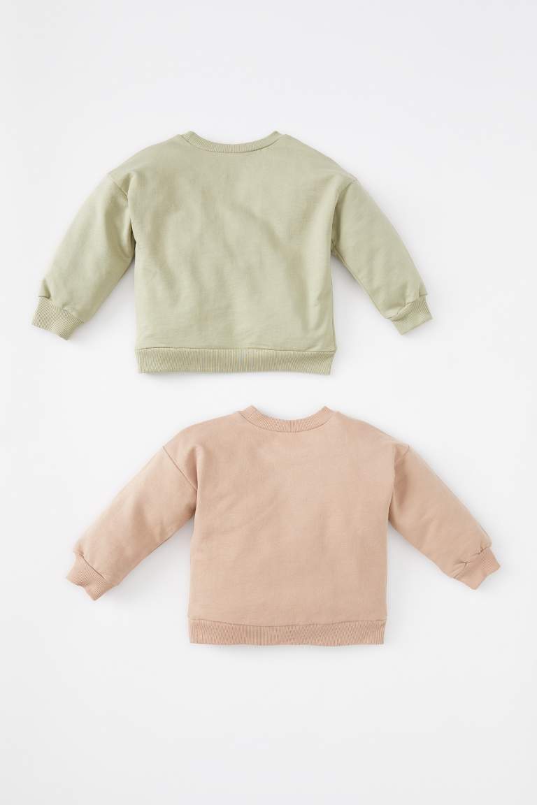 2 piece Regular Fit Crew Neck Sweatshirt