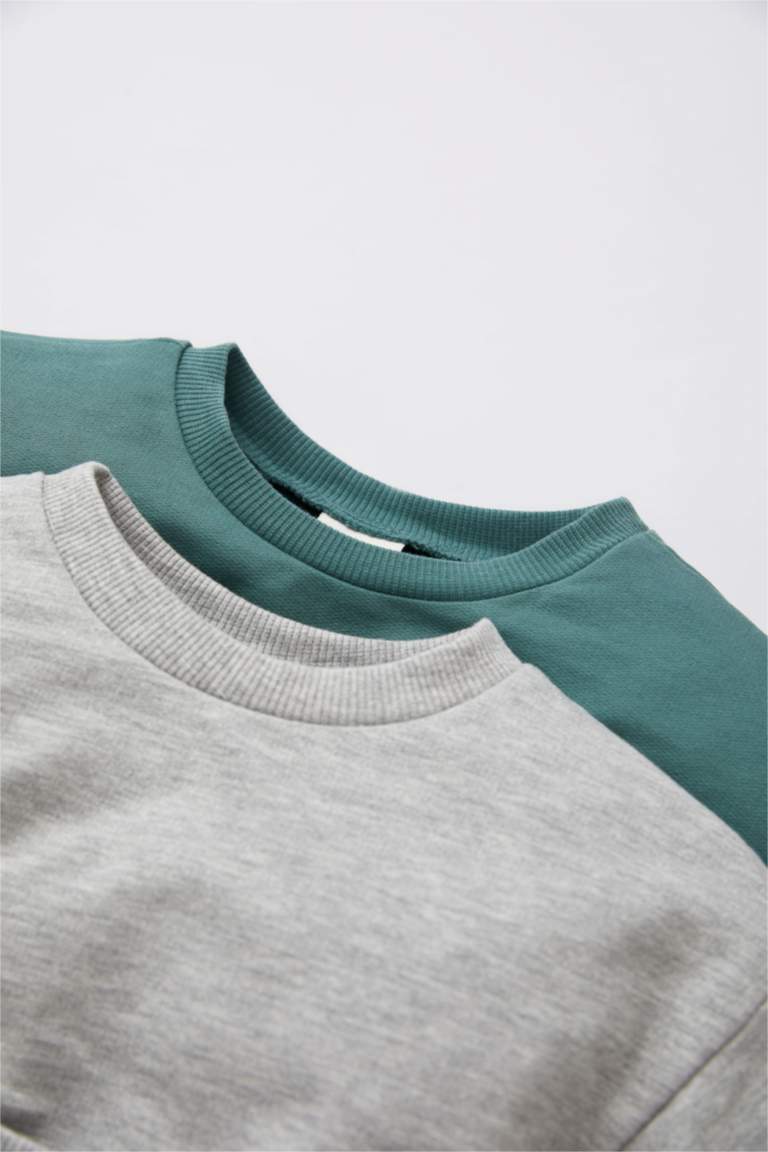 Sweat Vintage Old Navy Années 90 – Gris Marine, Col Ras Du Cou, Taille XL (56)
