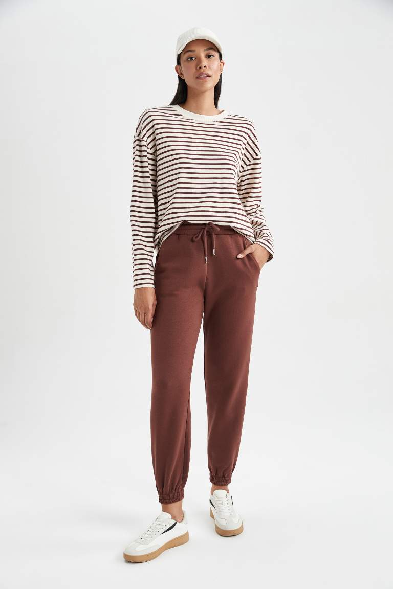 Regular Fit Crew Neck Striped Long Sleeve T-Shirt