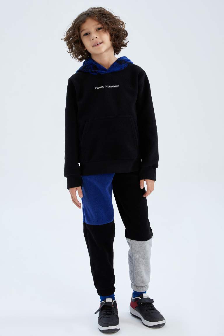 Black BOYS & TEENS Boy Hoodie Kangaroo Pocket Fleece Sweatshirt 2659951 ...